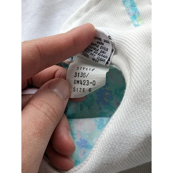 Allison Ann Girls Party Dress Size 6 Floral Puff Sleeve Garden Easter Vintage - Picture 5 of 9